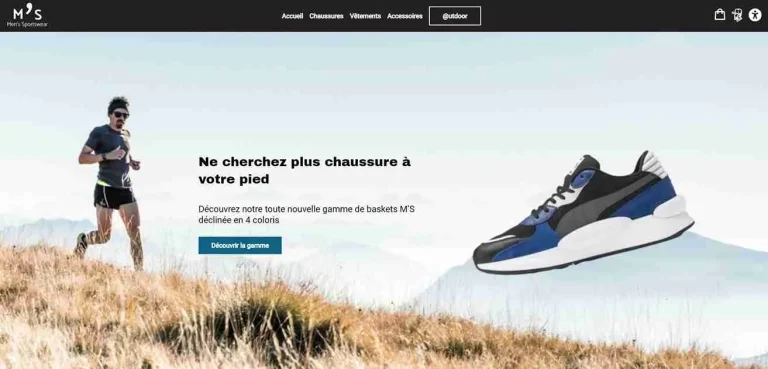 Hero du site vitrine Men Sportswear